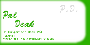 pal deak business card