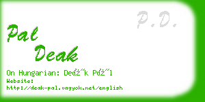 pal deak business card